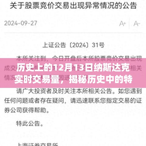 揭秘歷史特殊日子，納斯達克實時交易脈絡(luò)與隱秘寶藏揭秘日（12月13日）的交易量探索之路????