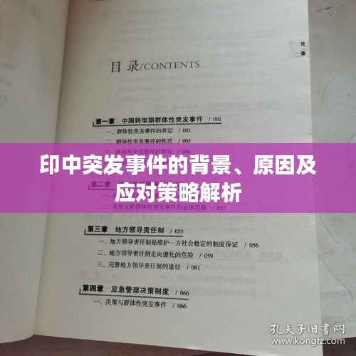 印中突發(fā)事件的背景、原因及應(yīng)對策略解析