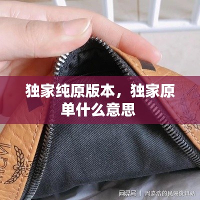 獨家純原版本，獨家原單什么意思 