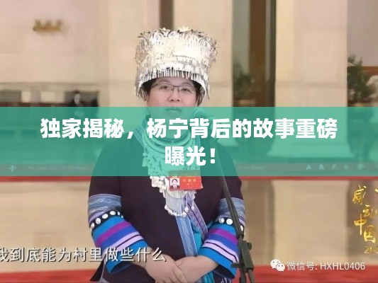 獨家揭秘，楊寧背后的故事重磅曝光！