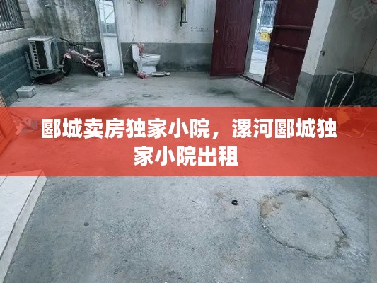 郾城賣房獨家小院，漯河郾城獨家小院出租 