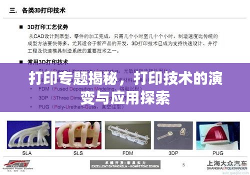 打印專題揭秘，打印技術(shù)的演變與應用探索