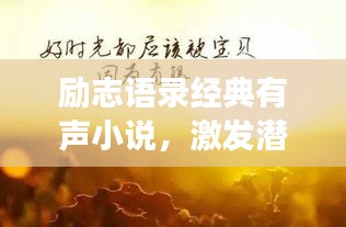 勵(lì)志語錄經(jīng)典有聲小說，激發(fā)潛能，勇敢前行，助你砥礪人生路