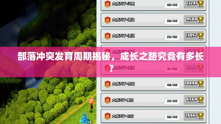 部落沖突發(fā)育周期揭秘，成長之路究竟有多長？