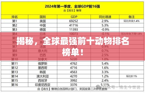 揭秘，全球最強(qiáng)前十動(dòng)物排名榜單！