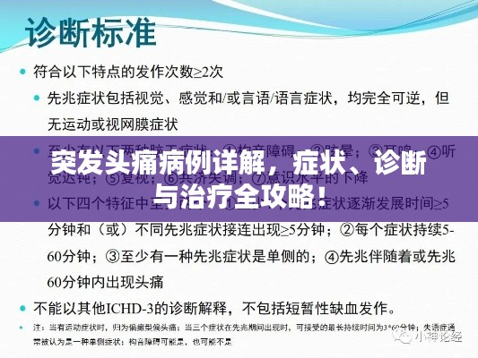 突發(fā)頭痛病例詳解，癥狀、診斷與治療全攻略！