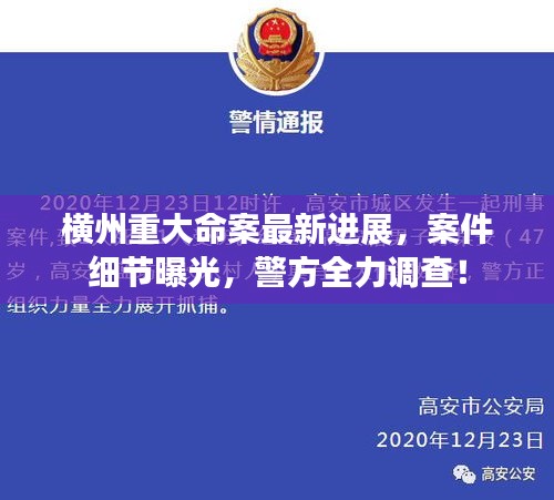 橫州重大命案最新進(jìn)展，案件細(xì)節(jié)曝光，警方全力調(diào)查！