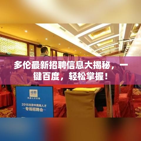 多倫最新招聘信息大揭秘，一鍵百度，輕松掌握！