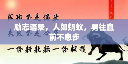 勵志語錄，人如螞蟻，勇往直前不息步