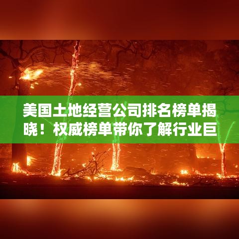 美國土地經(jīng)營公司排名榜單揭曉！權(quán)威榜單帶你了解行業(yè)巨頭！