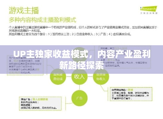 UP主獨家收益模式，內(nèi)容產(chǎn)業(yè)盈利新路徑探索