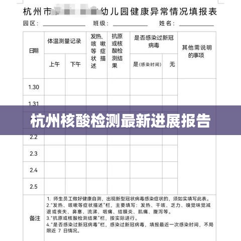 杭州核酸檢測最新進(jìn)展報(bào)告