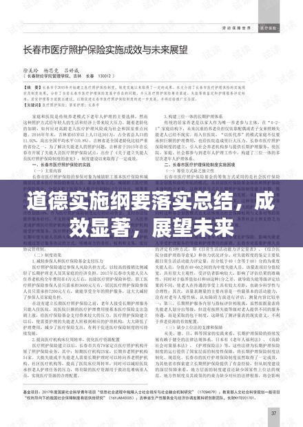 道德實施綱要落實總結(jié)，成效顯著，展望未來