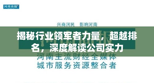揭秘行業(yè)領軍者力量，超越排名，深度解讀公司實力