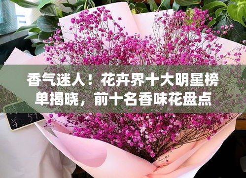 香氣迷人！花卉界十大明星榜單揭曉，前十名香味花盤點