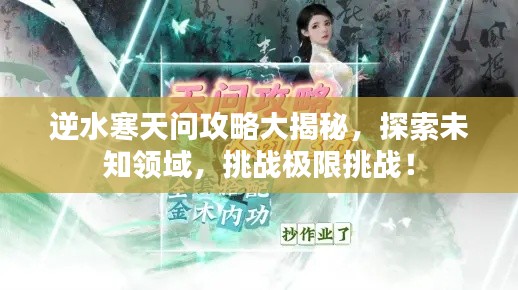 逆水寒天問(wèn)攻略大揭秘，探索未知領(lǐng)域，挑戰(zhàn)極限挑戰(zhàn)！