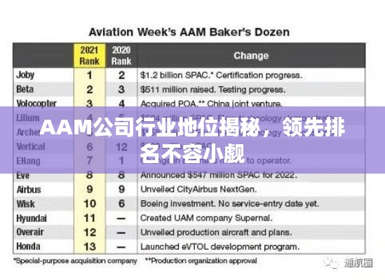 AAM公司行業(yè)地位揭秘，領(lǐng)先排名不容小覷