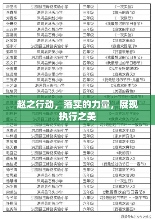 趙之行動(dòng)，落實(shí)的力量，展現(xiàn)執(zhí)行之美