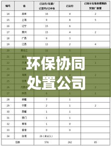 環(huán)保協(xié)同處置公司排名揭秘，行業(yè)深度分析與前景展望